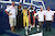 Das Siegerpodium von Rennen 2 mit Aeberhard, Kamm und Liedl. Links: Niko Müller, Geschäftsführer/CEO DMV TCC, ganz rechts Wilhelm Weidlich, Gerd Hoffmann