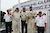 Das Siegerpodest mit Niko Müller, Bender, Kuismanen, Schlager und Gerd Hoffmann (v.l.n.r.) Foto: Ralph Monschauer- motorsport-xl.de