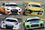 TCR, Cup-Porsche, GT4 und GT3 (im Uhrzeigersinn von links oben) werden 2019 im DMV GTC starten