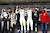 Das Podium der GT4-Wertung nach dem GT60 powered by Pirelli in Oschersleben mit Rick Bouthoorn/Daniel Drexel, Hendrik Still/Max Kronberg und Etienne Ploenes/Axel Sartingen (v.l.n.r.) - Foto: Alex Trienitz
