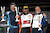 Das Podium der GT4 Trophy-Wertung mit Markus Eichele auf P1, Tobias Erdmann (links) auf P2 und Ralf Glatzel auf P3 - Foto: Alex Trienitz