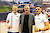 Die GTC Race Förderpiloten Julian Hanses (links) und Jay Mo Härtling mit Serienorganisator Ralph Monschauer anlässlich der Siegerehrung auf der Essen Motor Show (Foto: Alex Trienitz)